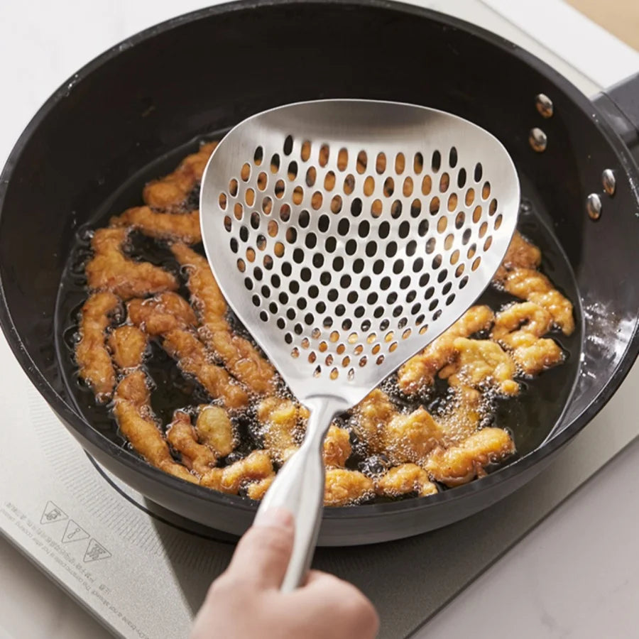 Grande écumoire inox pour friture et cuisson