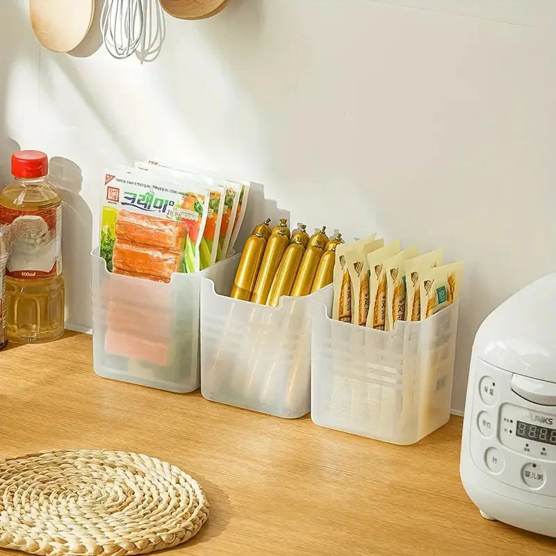 Bacs organisateurs transparents pour réfrigérateur – Lot de 3