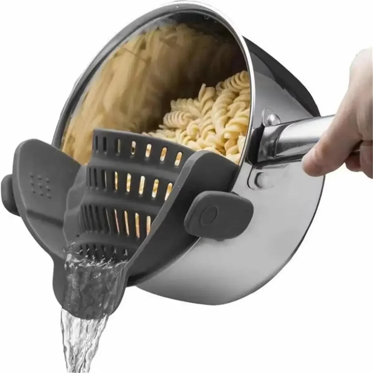 Passoire clip pour casseroles et poêles