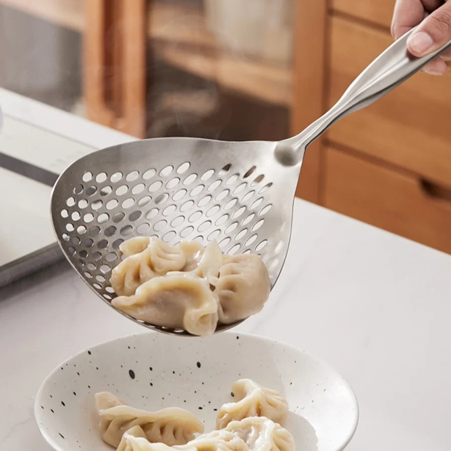Grande écumoire inox pour friture et cuisson
