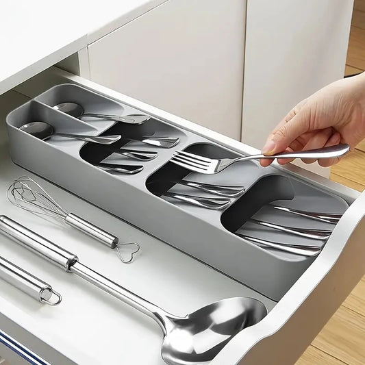 Range-couverts extensible pour tiroir de cuisine
